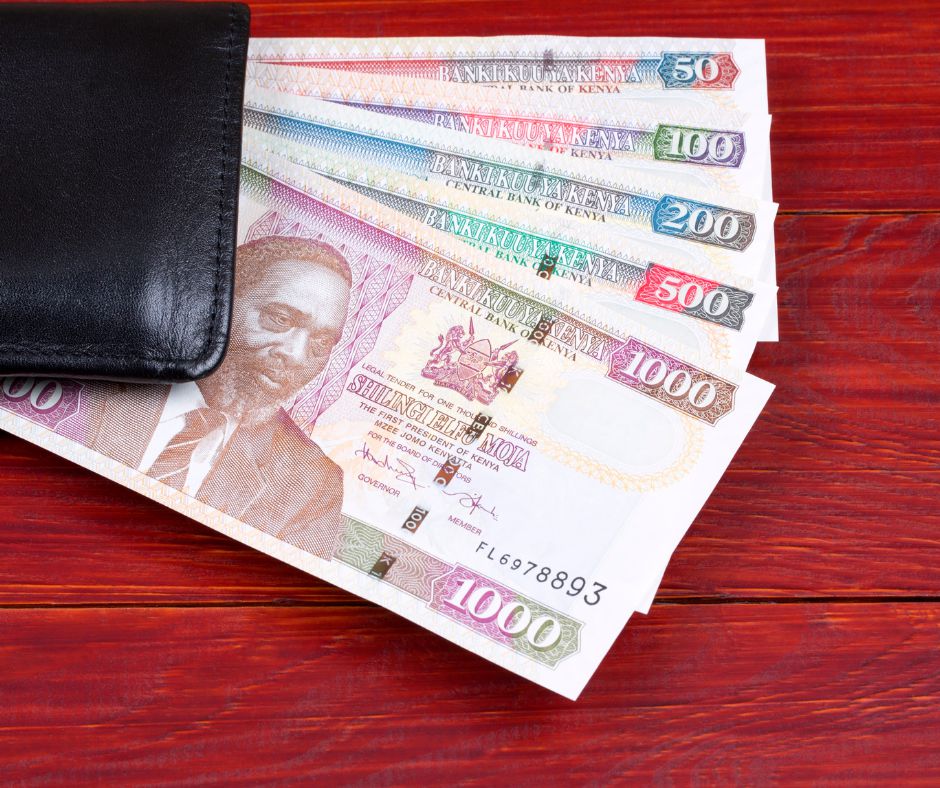 kenya shillings in a wallet