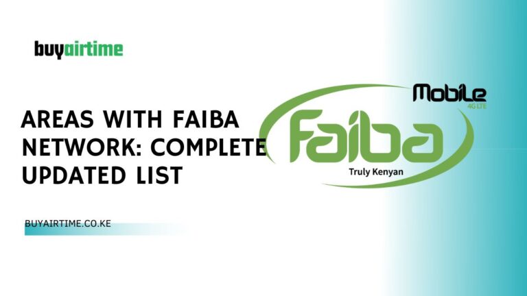Areas With Faiba Network