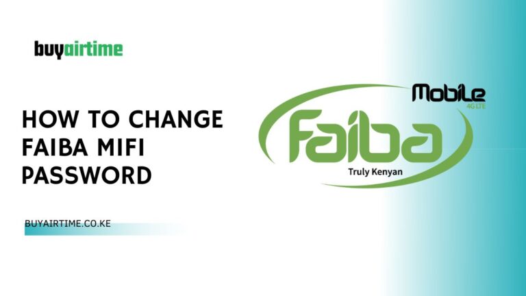How To Change Faiba Mifi Password