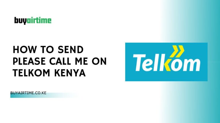 How To Send Please Call Me On Telkom Kenya