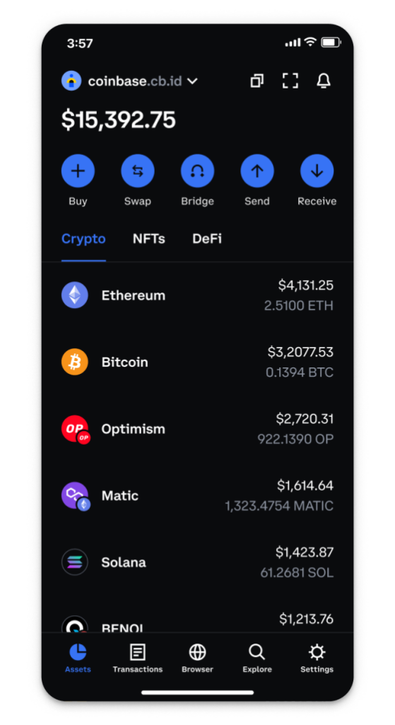 Image of Coinbase Wallet crypto wallet